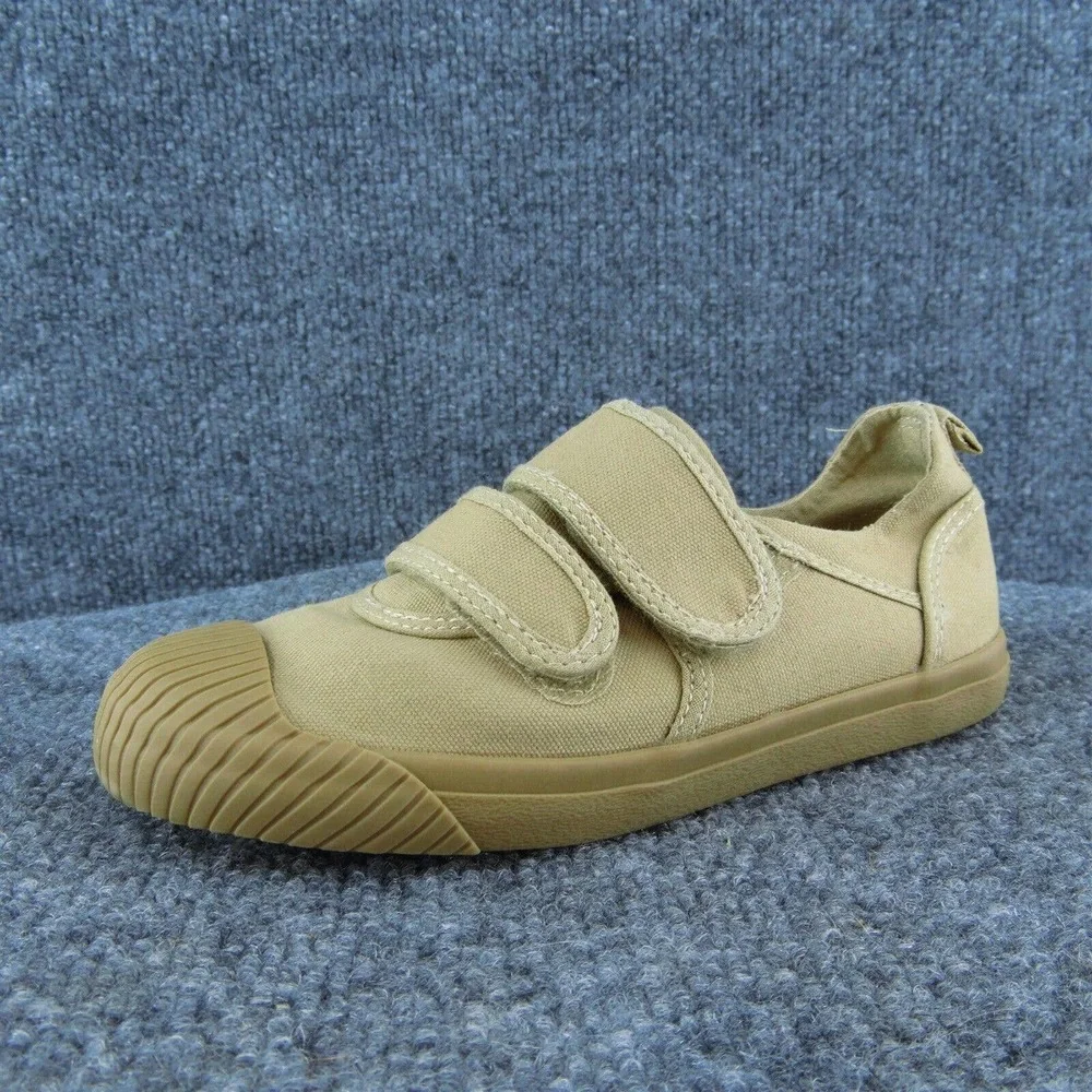 Cat & Jack Boys‎ Sneaker Shoes Brown Fabric Hook & Loop Size T 11 Medium